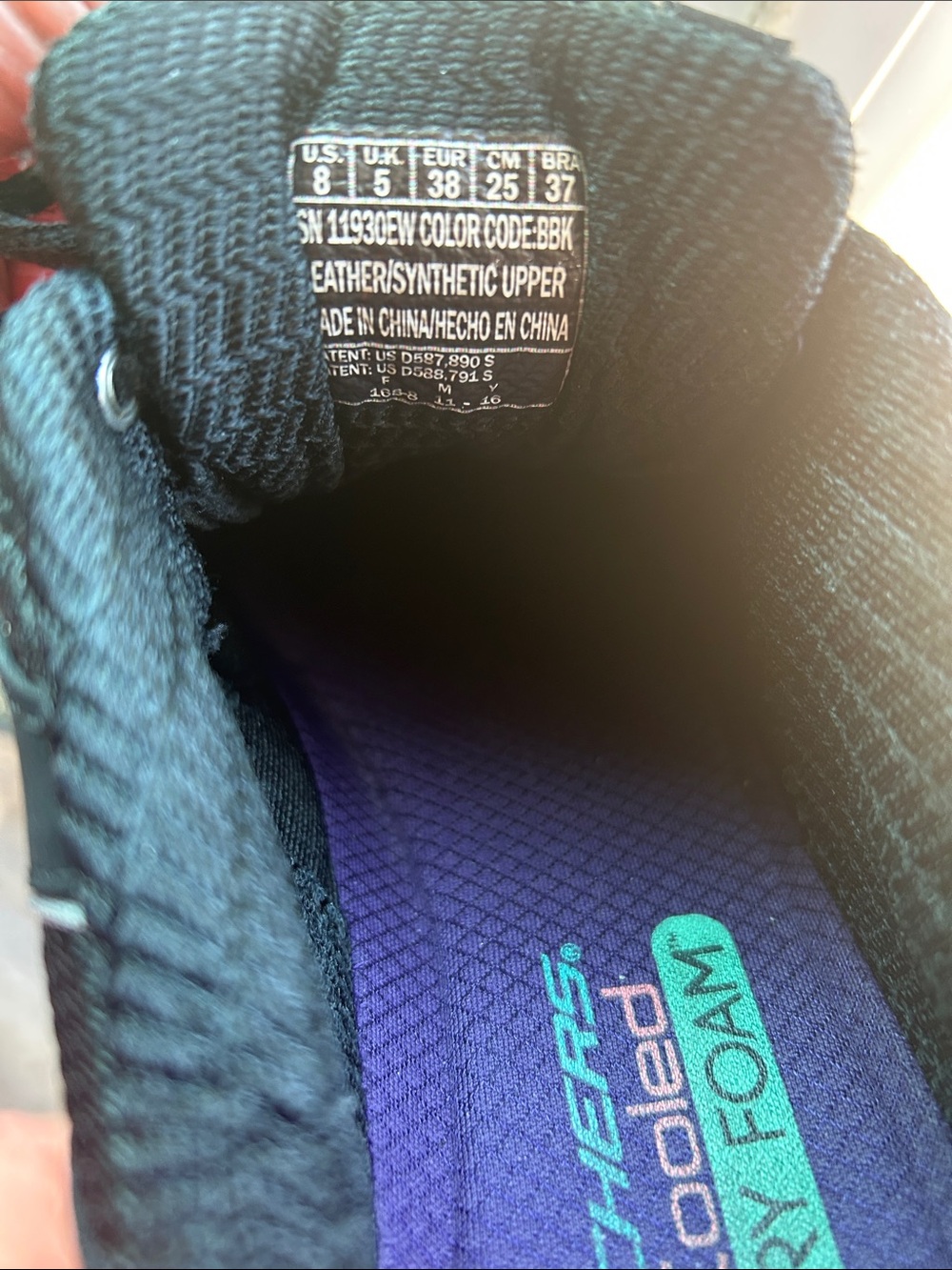 Skechers Black Suede Lace-Up Platform Sneakers - Picture 2 of 7